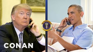 Trump Calls Obama To Talk About Syria & Afghanistan | CONAN on TBS