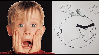 تعلم رسم انجري بيرد بطريقة رائعة -- How To Draw Angry Bird For Kids