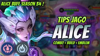 CARA MAIN ALICE BUFF ! BUILD & EMBLEM ALICE TERKUAT 2024 ! | ALICE GOLD LANE GAMEPLAY