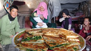 Village Mom Cooks BEST FRIED BREAD (BOLANI) - Survival Documentary in COLDEST Afghanistan Village