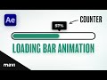 Animated Loading Bar With a Moving Percentage Counter in After Effects (Full Process)