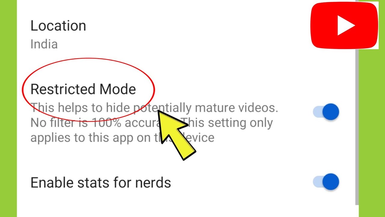 Youtube Restricted Mode Settings Youtube