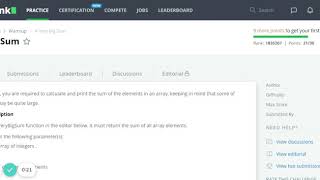 A Very Big Sum HackerRank Java Code