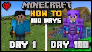 HOW TO Survive Your First 100 Days In Hardcore Minecraft