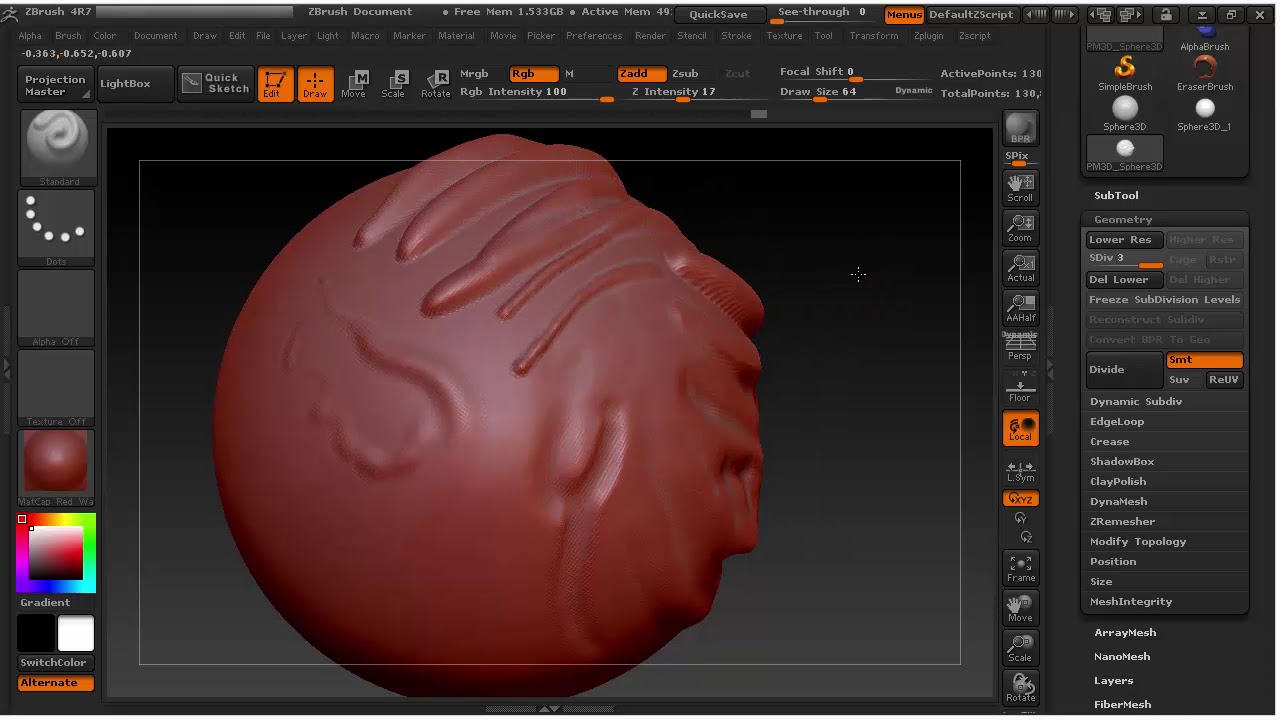 Sculpting Basics In Zbrush Youtube