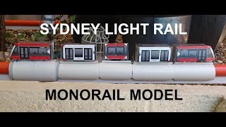 MM demo 5 - DIY Magnetic Monorail Model - 5-car Sydney Light Rail - Vacuum Train Model