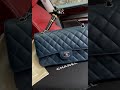 #ForAale #Sell Chanel Classic CF Caviar Double Flap Bag Dark Blue with Silver Hardware