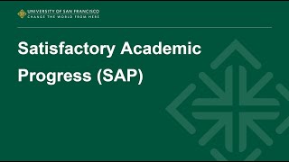 Satisfactory Academic Progress SAP Webinar