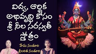 Sri Neela Saraswathi Stotram | Lalitha Nanduri \u0026 Hema Nanduri