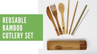 Reusable Eco-Friendly Bamboo Cutlery Set | EcoBravo