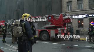 St. Petersburg Emergency services, Ambulance crew, fire brigade provide safety. Russian Police
