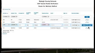 Verify Teacher Roster