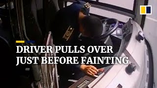 Chinese driver pulls over just before fainting at the wheel