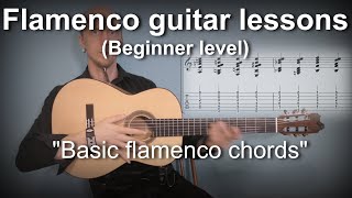 Flamenco guitar lessons - Beginner level - Basic Flamenco chords