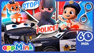 🚓🎶 Police Car Songs and Cartoons 🚔🌟 #appmink #nurseryrhymes #kidssong #cartoon #kids #animation