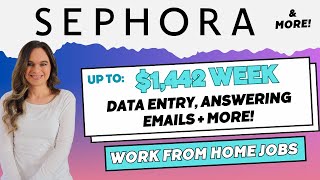 $1,442 Week Working from Home | Part-Time \u0026 Full Time Data Entry, Email Support \u0026 More Remote Jobs