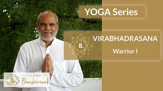 Yoga-Series: 8.  Virbhadrasana (Warrior 1 pose)  with Guru Bhaneshwaranand