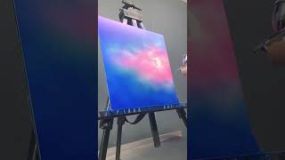Airbrushing A Tree And Moon Landscape Speed Painting
