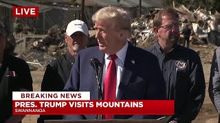 Former Pres. Donald Trump visits Swannanoa, NC