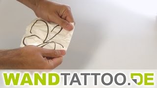 Knick im Wandtattoo - Was tun bei Falten im Wandtattoo