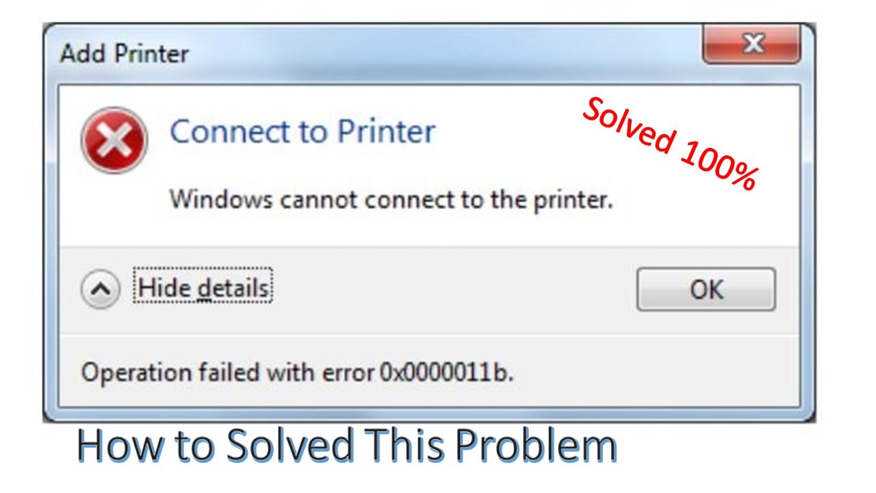 Windows Cannot Connect To The Printer Windows 10 Problem Solved 2021
