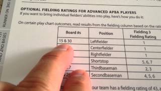 APBA Basic Game Fielding Calculations Example