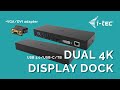 i-tec USB 3.0 / USB-C Dual Display Docking Station HDMI DVI + VGA