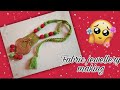 Fabric jewellery making/fabric necklace making video/handmade jewellery(@priyanka's art and craft)