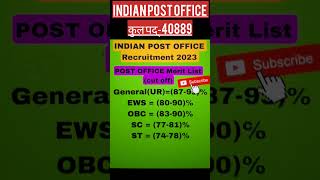 INDIAN POST GDS EXPECTED  MERIT LIST 2023🔥INDIAN POST OFFICE CUT 🔥#shorts #viral #trending #post