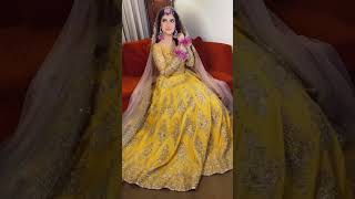 Hiba Bukhari Mayun Look🧡//Hiba bukhari wedding Start #Shorts