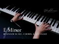 E Minor Scale, Chord, and Arpeggio for Beginning Piano