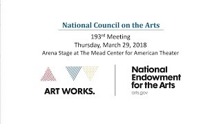 National Council on the Arts March 2018 Webcast Archive