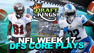 Draftkings NFL Week 17 Main Slate DFS Core Plays