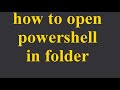 How to open powershell in folder