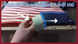 White Star Shape Stickers 1 Inch 500 unboxing \u0026 review