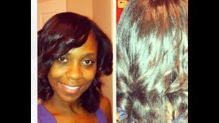 Flat Ironed Natural Hair with Nexxus Frizz Defy Line