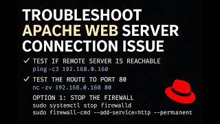 Troubleshoot Apache Web Server Connection Issues | Linux Firewall & Port 80 Debugging