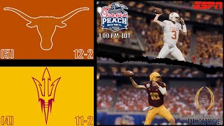 (5) Texas vs. (4) Arizona State | 2024 Chick-fil-A Peach Bowl CFP Quarterfinal | College Football 25