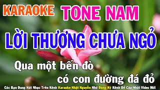 Lời Thương Chưa Ngỏ Karaoke Tone Nam Nhạc Sống - Phối Mới Dễ Hát - Nhật Nguyễn
