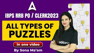 IBPS RRB PO & Clerk 2023 l All types of Puzzles in one video By Sona Sharma
