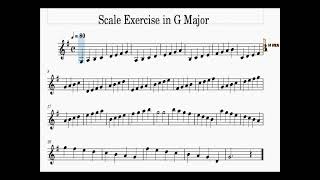 Scale Exercise in G Major Violin l Metronome 60 80 100 120 BPM #Honeyman Tutor l V4 Violin