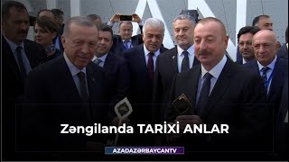 TARİXİ ANLAR - İlham Əliyev və Rəcəb Tayyib Ərdoğan Zəngilan Beynəlxalq Hava Limanınında