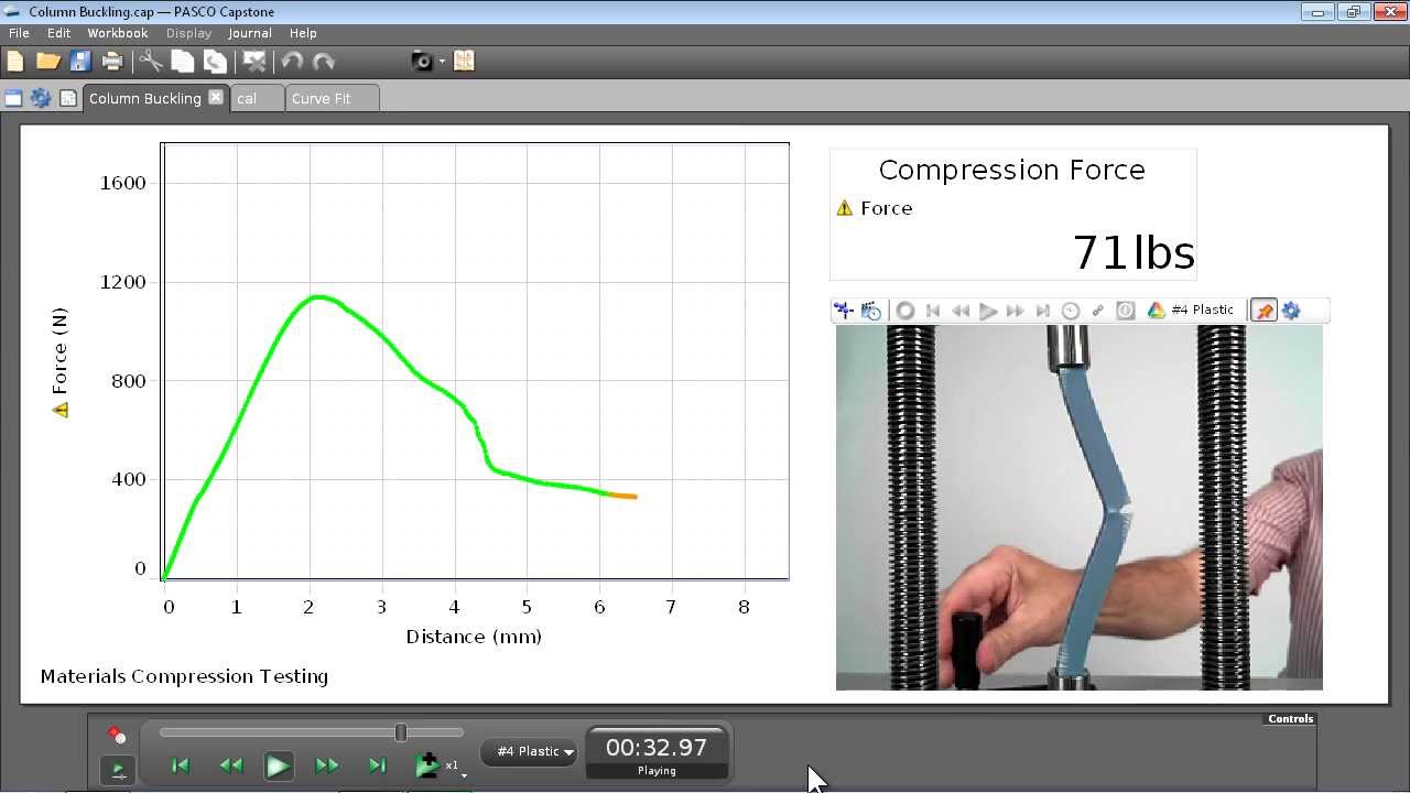 Column Buckling Of Plastic Materials Testing System Youtube
