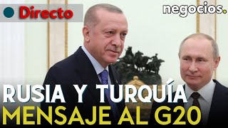 DIRECTO | Putin-Erdogan: el mensaje de Rusia al G20. Acuerdo del grano y condiciones para la paz