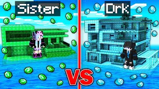 EMERALD vs DIAMOND Water House Survival Battle in Minecraft...