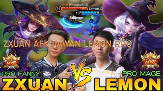 Zxuan afk  lawan lemon rrq mobile legend