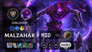 Malzahar Mid vs Zed - EUW Challenger Patch 11.12