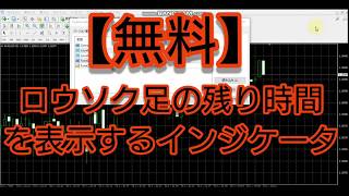 【無料】ロウソク足の残り時間を表示するインジケーター