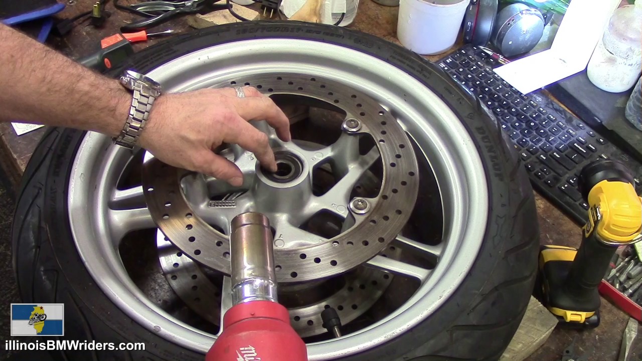 BMW Motorcycle Front Wheel Bearings Replacement DIY - YouTube