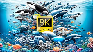 OKYANUS MACERALARI: Muhteşem Deniz Yaşamı & Okyanus Hayvanları 60FPS 8K ULTRA HD